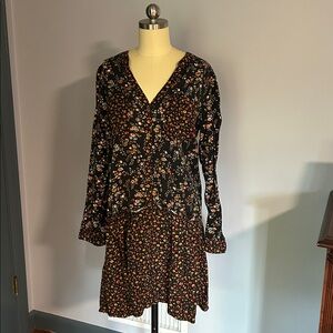 Maeve Black and Red Floral Dress